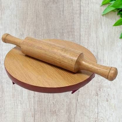 WOODEN CHAKLA BELAN Roti maker / chapati maker/ rolling pin and board ...
