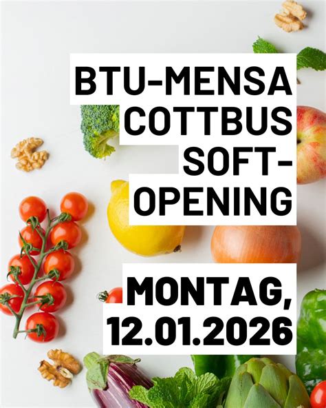 Cottbus: Mensa Soft Opening – Studierendenwerk Ost:Brandenburg