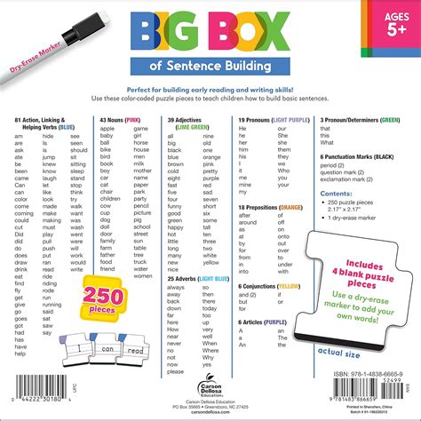 Buy Carson Dellosa Big Box of Sentence Building Game, Puzzle Box with ...