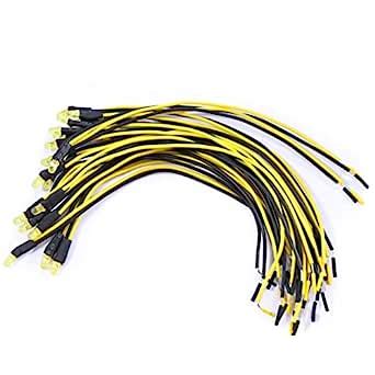 Electronic Spices Nextwinner 5mm Yellow Color Led Round Shape With Wire ...