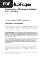 Image result for SAA Role Toastmasters Script