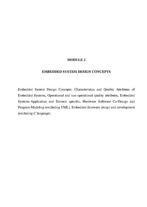 ES Module 2 - Embedded System Design Concepts and Quality Attributes ...