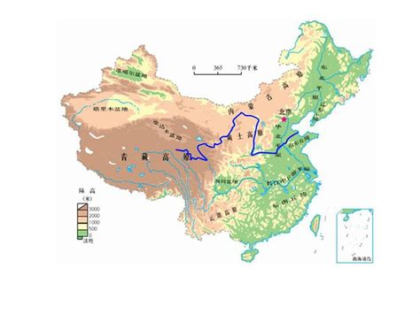 黄河地形图及地理名称-千图网