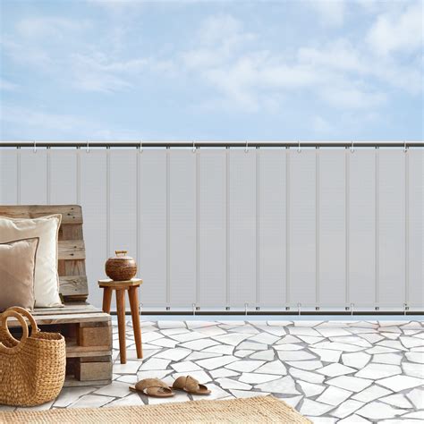 Brise-vue pour balcon - Gris clair 250 x 100 cm | Leroy Merlin
