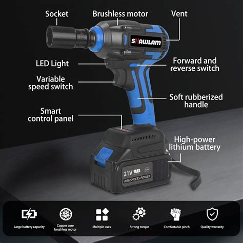NOKEZM Cordless Impact Wrench 1/2 Inch Impack Gun 21V Power India | Ubuy