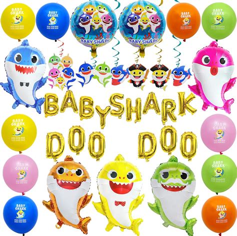 Buy Empire Party Supply Baby Shark Doo Doo Birthday Decorations For ...
