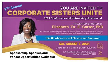 Corporate Sisters Unite! 2024 Conference and Networking Mastermind ...