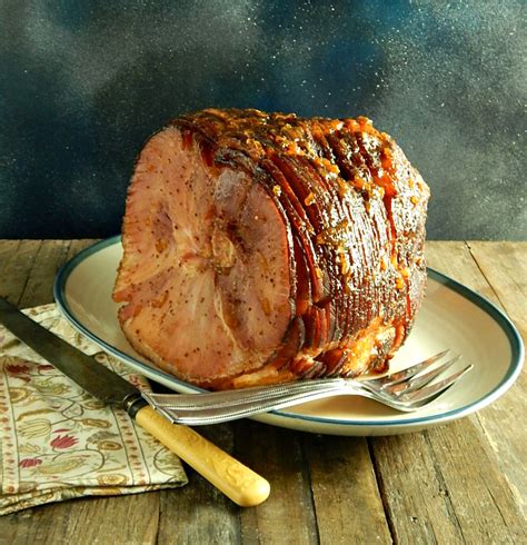 Honey Mustard Glazed Ham - Frugal Hausfrau