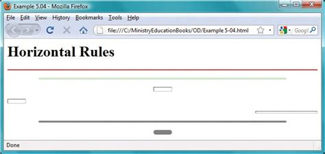 HTML Horizontal Line 的图像结果
