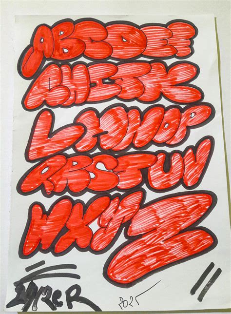 Graffiti Bubble Letters Style - Sketch Examples - Dayzerart