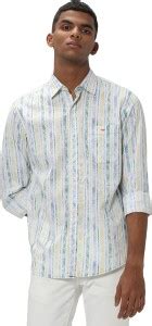 MUFTI Men Printed Casual White Shirt - Buy MUFTI Men Printed Casual ...