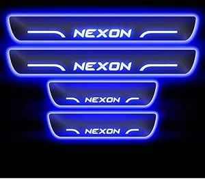 JUST MOD Tata Nexon car Door Foot Step led sill Plate (Blue, Set of 4 ...