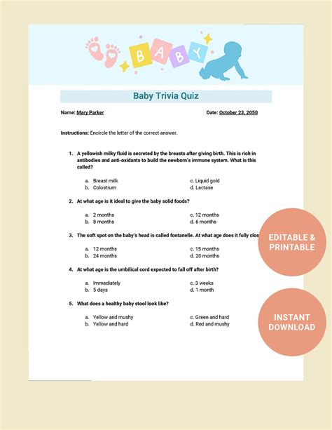 Free Baby Shower Trivia Questions And Answers at George Tarenorerer blog