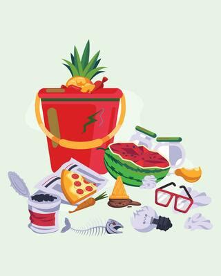 Food Waste Animation 的图像结果