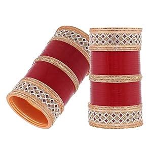 Buy Lucky Jewellery Bridal Bangle Set Wedding punjabi chuda Designer ...