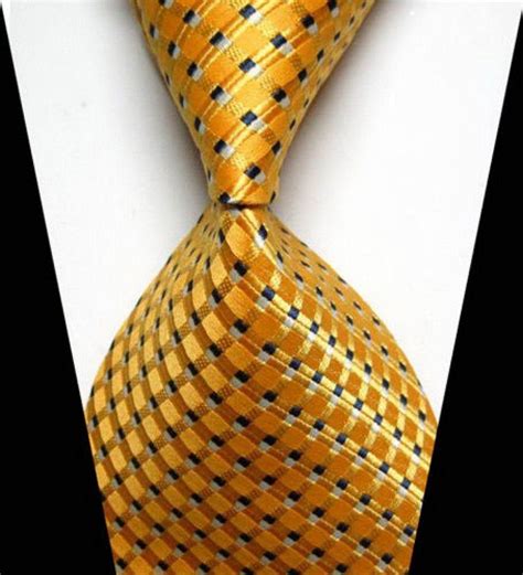 New Classic Yellow JACQUARD WOVEN Silk Men's Tie Necktie | Mens fashion ...