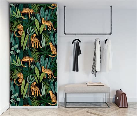 Cheetah Pattern Almirah Wallpaper - Magicdecor®