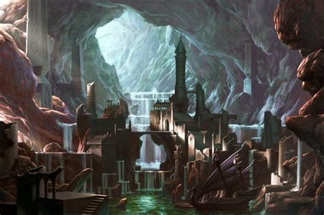 ArtStation - Explore | Dwarven city, Fantasy city, Underground cities