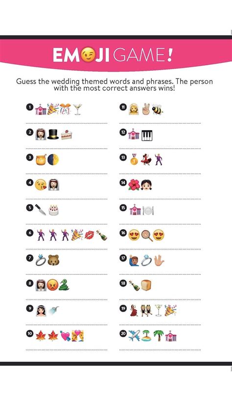 Rustic bridal emoji game set of 50 – Artofit