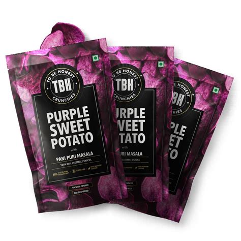 TBH - To Be Honest Vegetable Chips | Purple Sweet Potato with Pani Puri ...