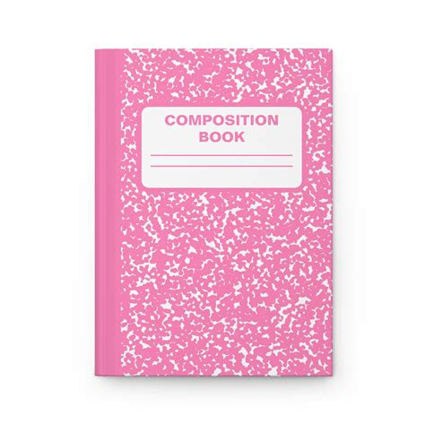Pink Compostion Notebook Style Journal | Creative drawing prompts, Pink ...