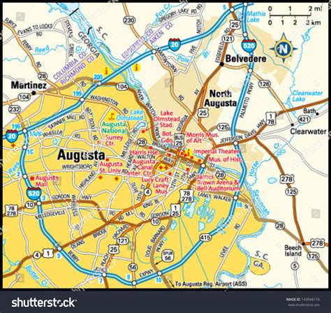 Printable Map Of Augusta Ga