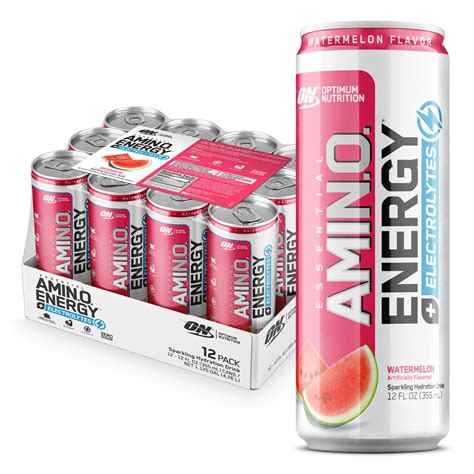 Buy Optimum tionAmino Energy Sparkling Hydration Drink, Electrolytes, Caffeine, Amino s, BCAAs ...