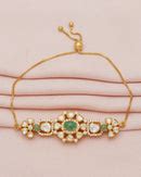 925 Silver Moissanite Polki Adjustable Bracelet Jewelry – Raj Gems