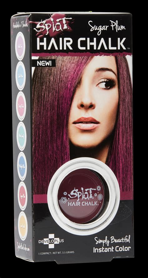 Buy Splat Sugar Plum Hair Chalk, Temporary Magenta Pink Hair Color ...