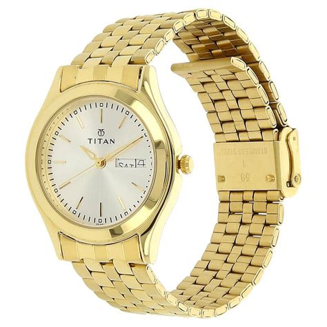 Buy Online Titan Metal Analog with Day and Date Silver Dial Quartz ...