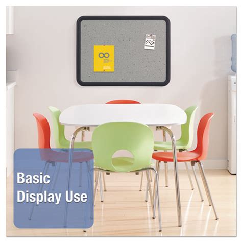 Buy Contour Granite Gray Tack Board, 36 X 24, Black Frame | 123office.com