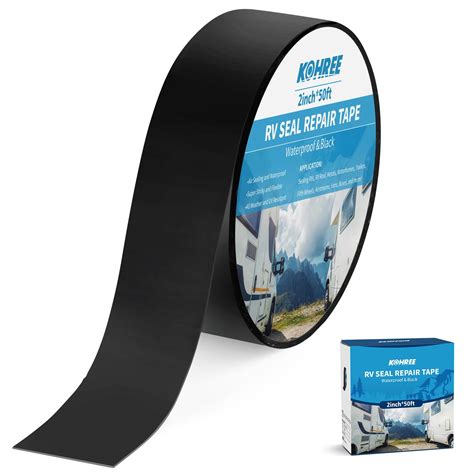 Snapklik.com : RV Sealant Tape, 2 Inch X 50 Foot RV Roof Tape Black, UV & Weatherproof Butyl ...