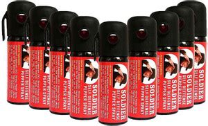 Soldier Self Defence Pepper Spray, Combo Pack 10 Pepper Stream Spray ...