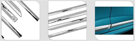 Empica Full Chrome Car Side Cladding Door Beading Protective Garnish ...