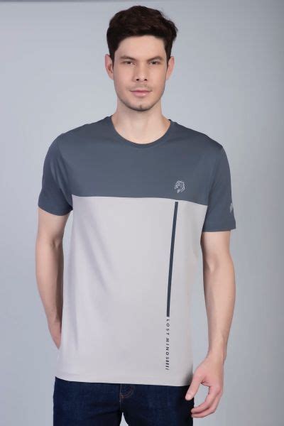 Cotton round neck Grey Tee