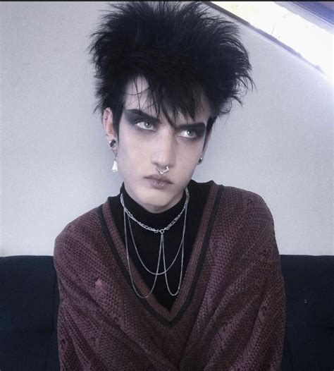 Pin by claude on makeup | Goth guys, Goth hair, Goth makeup