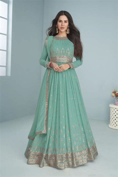 9293 Master Georgette Anarakli Salwar Kameez Collection