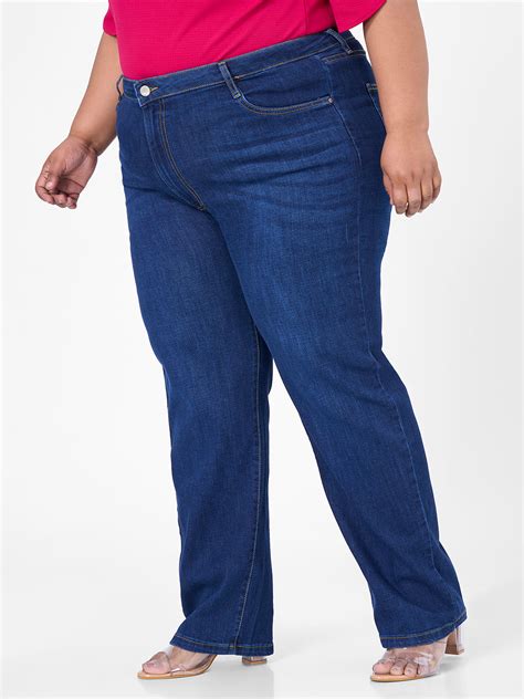 Buy Women Blue High-Rise Slim Straight Fit Jeans | Kraus Jeans