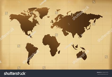 Blank Old World Map Vector 的图像结果