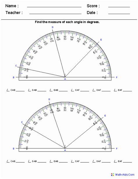 Image result for Math Antics Protractor Worksheet