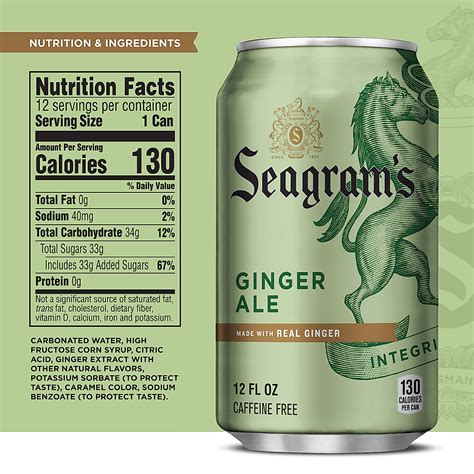 Seagram's Ginger Ale: Crisp, Refreshing 12-Pack Soda & Mixer