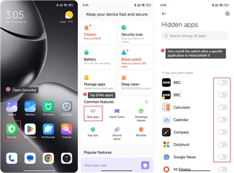 How to hide/unhide an APP on the Xiaomi 14T Pro?