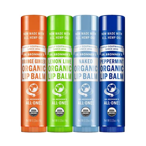 Dr. Bronner's Organic Lip Balm - (Naked, Peppermint, Lemon Lime, Orange ...