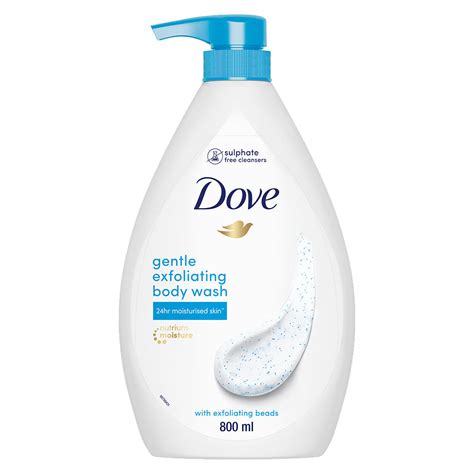 Dove Deeply Nourishing Body Wash 800ml & Gentle Exfoliating Beads Body