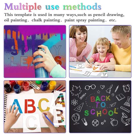 Buy Alphabet and Number Stencils Set,Letter and Number Stencils for ...