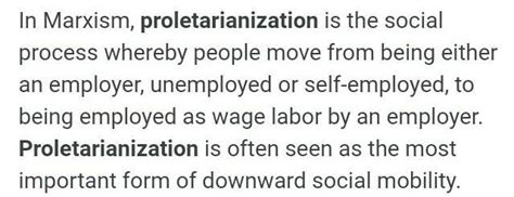 what is proleterisation - Brainly.in