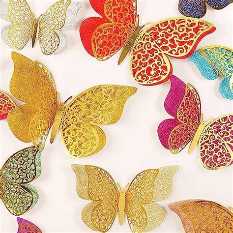 Buy Rangoli 3D Butterfly Multicolor Come with Magnet and Gumming Cubes ...