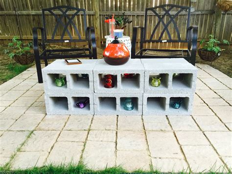 Rectangle Cinder Block Coffee Table for Patio