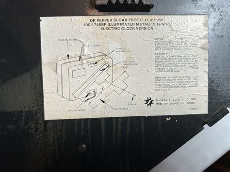 Vintage Rare Sugar Free Dr Pepper Lighted Clock Works (light is out ...