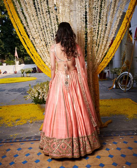 Pink gotta patti & mirror Lehenga Set – abhinavmishra